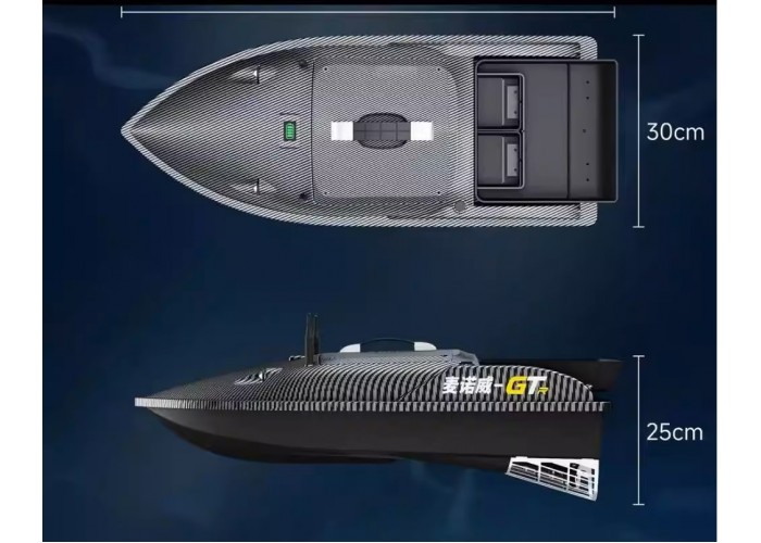 Прикормочный кораблик Технология Рыбалки GTR (Carbon) GPS + эхолот M700 (НОВИНКА 2026 г.)