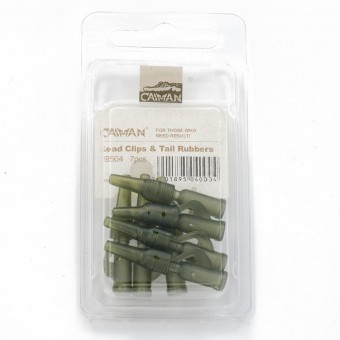 Набор клипс Caiman Lead Clips and Tail Rubbers extra strong (в упак.7 шт.) 189504