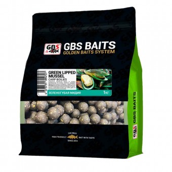 Бойлы GBS Baits 20мм 1кг Зеленогубая мидия