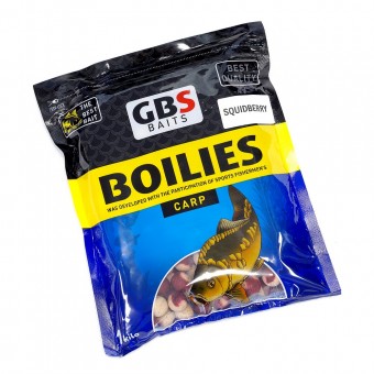 Бойлы GBS Baits 20мм 1кг Squidberry Кальмар клубника