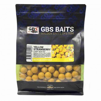 Бойлы GBS Baits 20мм 1кг Желтая Клубника