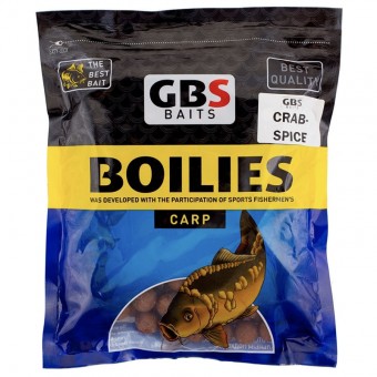 Бойлы растворимые GBS Baits 24мм 3кг Crab Spice Краб Специи