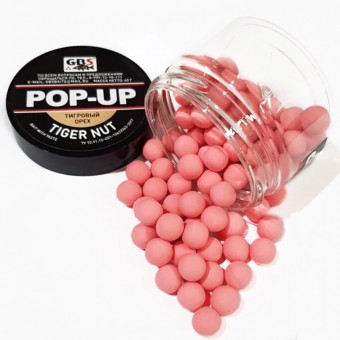 Бойлы GBS Baits Pop-up плавающие 12мм 40гр (уп. 6 шт) Tiger Nut Тигровый орех