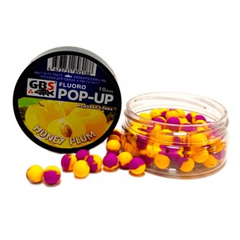 Бойлы GBS Baits Pop-up плавающие 8мм 40гр (уп. 6 шт) Мед-Слива