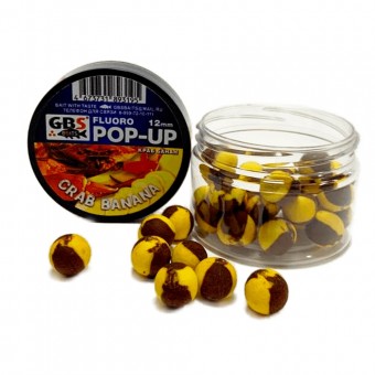 Бойлы GBS Baits Pop-up плавающие 12мм 40гр (уп. 6 шт) Crab-banana Краб-банан