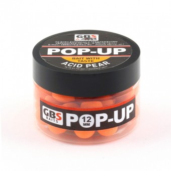 Бойлы GBS Baits Pop-up плавающие 12мм 40гр (уп. 6 шт) Кислая груша мультик