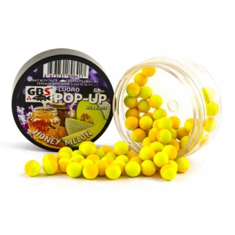 Бойлы GBS Baits Pop-up плавающие 8мм 40гр (уп. 6 шт) Медовая дыня