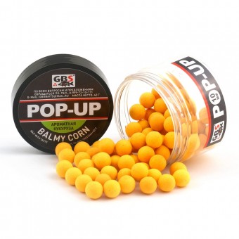 Бойлы GBS Baits Pop-up плавающие 10мм 40гр (уп. 6 шт) Balmy Corn Кукуруза