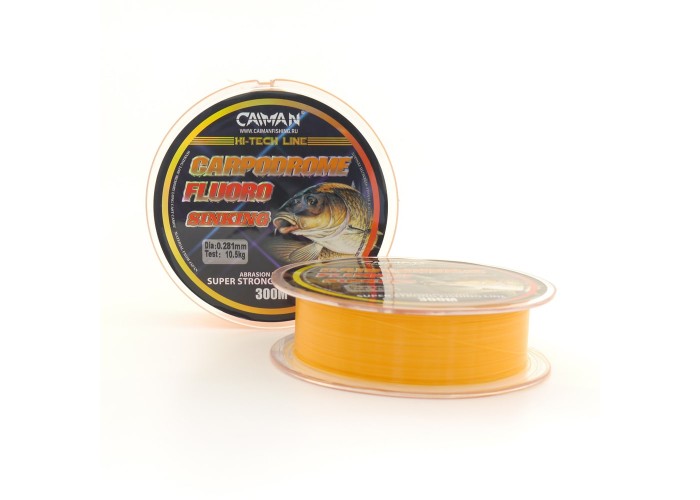 Леска Caiman Carpodrome Fluoro orange 300м 0,281мм