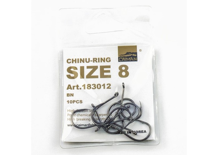 Крючки Caiman Chinu-Ring №8 (уп. 10шт.) 183012
