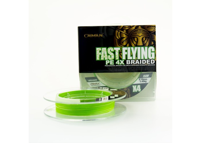 Шнур Caiman Fast flying 4PE 0,10 мм 150 м Green 215525