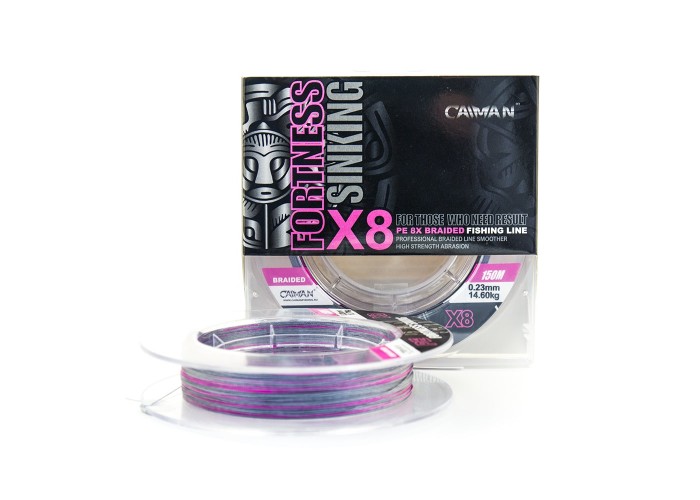 Шнур Caiman Fortness sinking 8PE 0,23 мм150 м silver rose215514