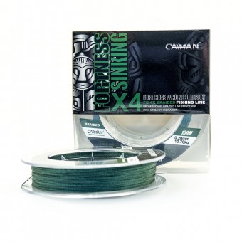 Шнур Caiman Fortness sinking 4PE 0,20 мм 150 м Dark Green 215520