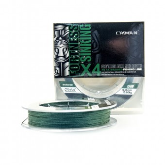 Шнур Caiman Fortness sinking 4PE 0,25 мм 150 м Dark Green 215522