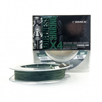 Шнур Caiman Fortness sinking 4PE 0,30 мм150 м Dark Green 215524