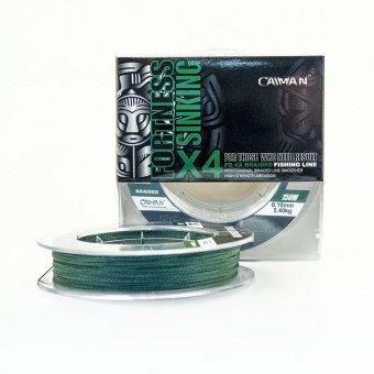 Шнур Caiman Fortness sinking 4PE 0,10 мм150 м Dark Green 215515