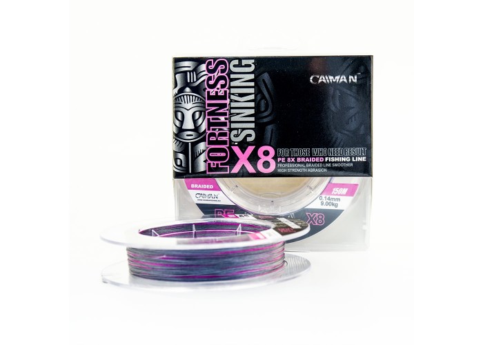 Шнур Caiman Fortness sinking 8PE 0,14 мм 150 м silver rose215510