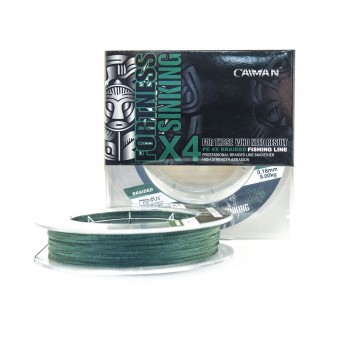 Шнур Caiman Fortness sinking 4PE 0,16 мм 150 м Dark Green 215518