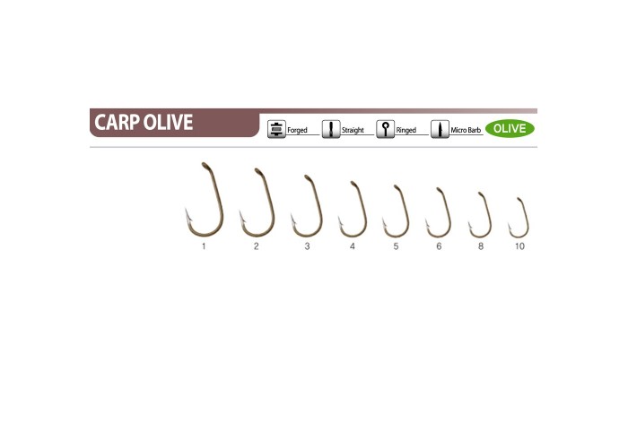 Крючок Caiman Carp Olive №6 ( уп. 10шт.) 183044