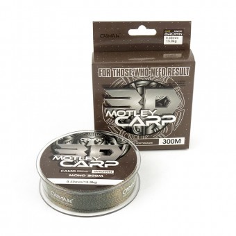 Леска Caiman Motley Carp 300м 3D Camo Brown 0,40 мм (6шт в упак)