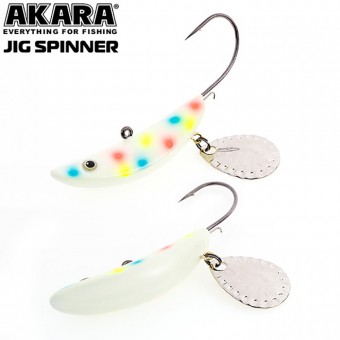 Приманка Akara Jig Spinner 40 мм 22 гр 66P фосфорный