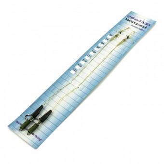 Поводок Palomino под волос с безопасной клипсой метал PL6126-C крючок № 8 (2 шт в упак)