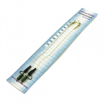 Поводок Palomino под волос с безопасной клипсой метал PL6126-C крючок № 6 (2 шт в упак)