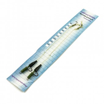 Поводок Palomino под волос с безопасной клипсой метал PL6126-C крючок №11 (2 шт в упак)