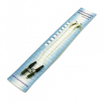 Поводок Palomino под волос с безопасной клипсой метал PL6126-C крючок №10 (2 шт в упак)