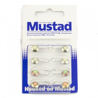 Набор мормышек Mustad тип-403 (8 шт. в уп.) фосф.заливка