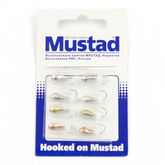 Набор мормышек Mustad тип-420 (8 шт. в уп.) фосфор шарик