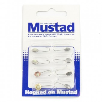 Набор мормышек Mustad тип-406 (8 шт. в уп.) фосф.заливка