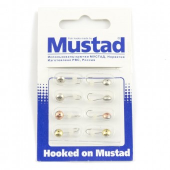 Набор мормышек Mustad тип-419 (8 шт. в уп.) фосфор шарик