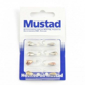 Набор мормышек Mustad тип-414 (8 шт. в уп.) фосфор шарик