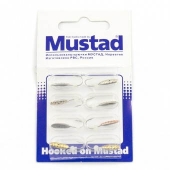 Набор мормышек Mustad тип-415 (8 шт. в уп.) фосфор шарик