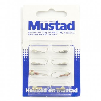 Набор мормышек Mustad тип-402 (8 шт. в уп.) фосф.заливка