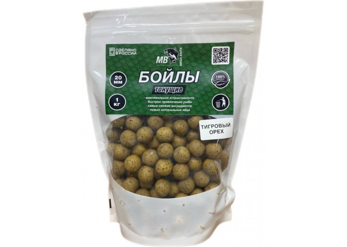 Бойлы MEGA BAITS тонущие 20мм Тигровый Орех