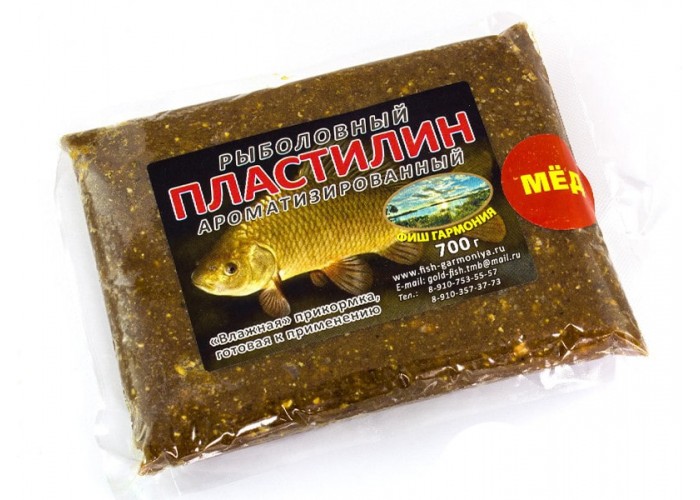 Пластилин рыболовный (14шт. в упак.) мед