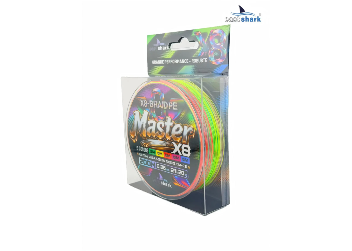 Шнур EastShark Master PE X8 200м 0,08мм #0.2 multicolor