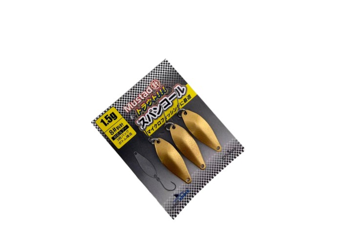 Блесна колеблющаяся EastShark Rapid Flow 1,5 г Gold (уп. 3 шт)