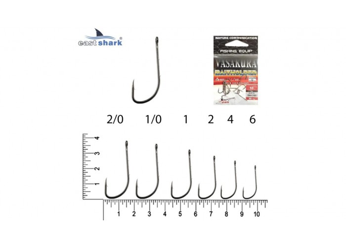 Крючки NEW EastShark Vasakura BAITHOLDER № 10 NI