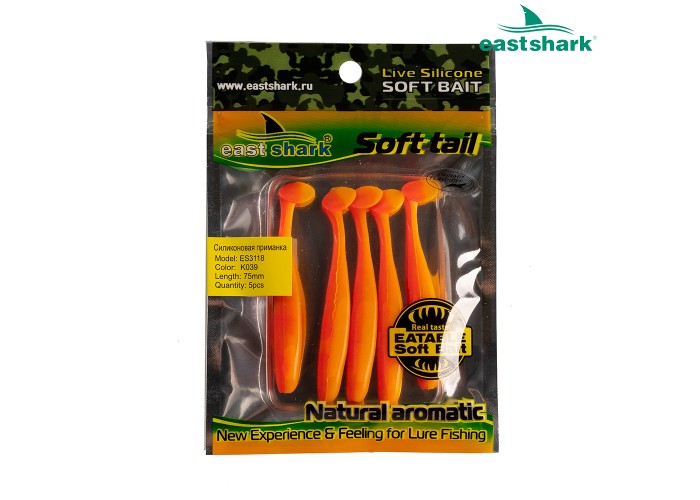 Силиконовая приманка ES3118 75 мм (5 шт/уп) color: K039