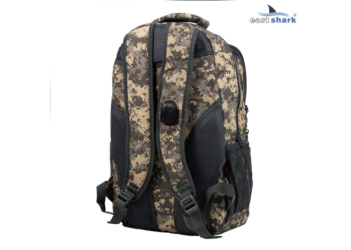 Рюкзак EastShark S-016-2 (USB, AUX) пиксель
