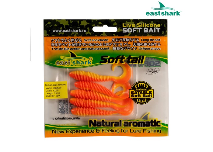 Силиконовая приманка ES54399 75 мм (5 шт/уп) color: K039