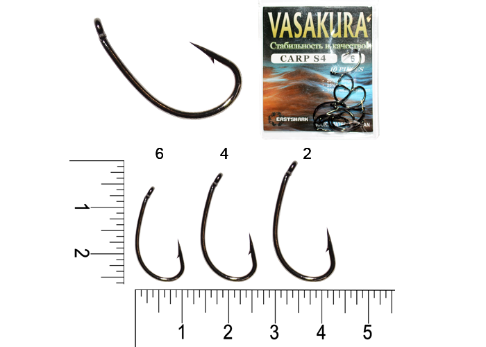 КРЮЧКИ CARP S4 VASAKURA №8 (УП.10ШТ.)