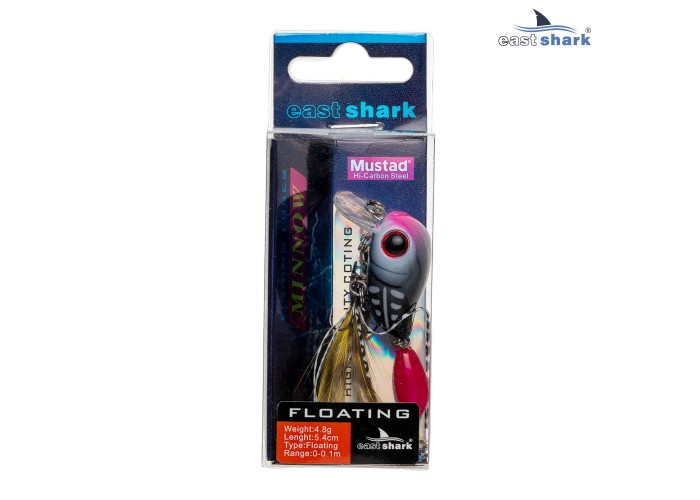 Воблер EastShark Hybrid 5.4см. 4.8г. 0-0.1m Floating col.#017