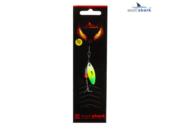 Блесна вращающаяся (уп./5шт.) EastShark Longer размер-1 (5 грамм) col.#664
