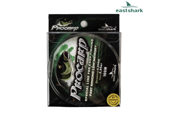 Леска PROCARP 100 м черно-зеленая 0,20