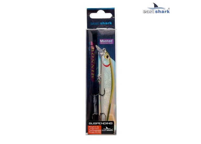 Воблер EastShark Minnow 9см. 9.8г. 0.5-1.3m Suspending col.#005