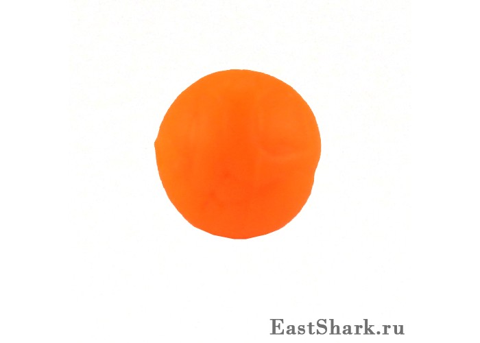 Силиконовая бусина оранжевая d6